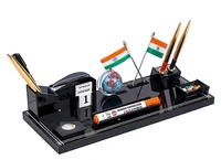 GreatDio Acrylic Pen Stand for Office and Study Table with Flag Design - Free shipping , pack of 1