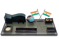 GreatDio Acrylic Pen Stand for Office and Study Table with Flag Design - Free shipping , pack of 1