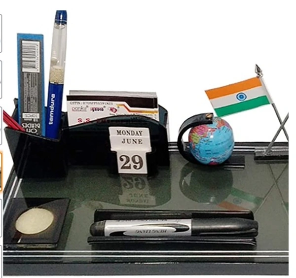 GreatDio Acrylic Pen Stand for Office and Study Table with Flag Design - Free shipping , pack of 1