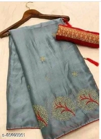 Suryam Chifon Ladva Design  - 7 color available , Free shipping , Free , pack of 1