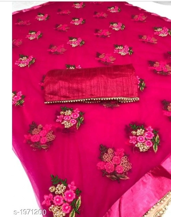 Attractive Heavy Net Embodied Saree - 8 color available , Free shipping , Free , pack of 1