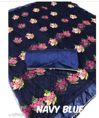 Attractive Heavy Net Embodied Saree - 8 color available , Free shipping , Free , pack of 1