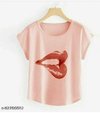 Trendy Latest Woman Tshirt - 4 color available , Free , S.M.L.XL, pack of 1