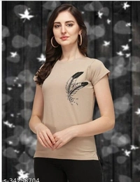 Trendy Fashionable Woman Tshirt - 7 color available , Free shipping , S.M.L.XL, pack of 1