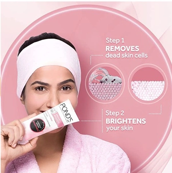 POND'S Bright Beauty Spot-less Glow Face Wash With Vitamins, Removes Dead Skin Cells & Dark Spots, Double Brightness Action, All Skin Types, 200g - Free shipping , 100g