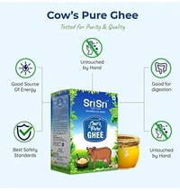 Sri Sri Tattva Cow Ghee - Pure Cow Ghee for Better Digestion and Immunity - 1 Litre - Free shipping , 1L
