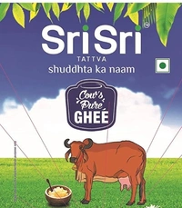 Sri Sri Tattva Cow Ghee - Pure Cow Ghee for Better Digestion and Immunity - 1 Litre - Free shipping , 1L