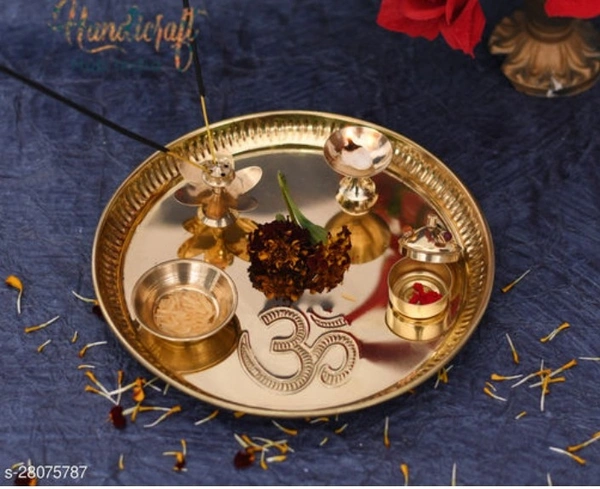 Designer Pooja Thalis&Plates - Free shipping , Free , set of 1