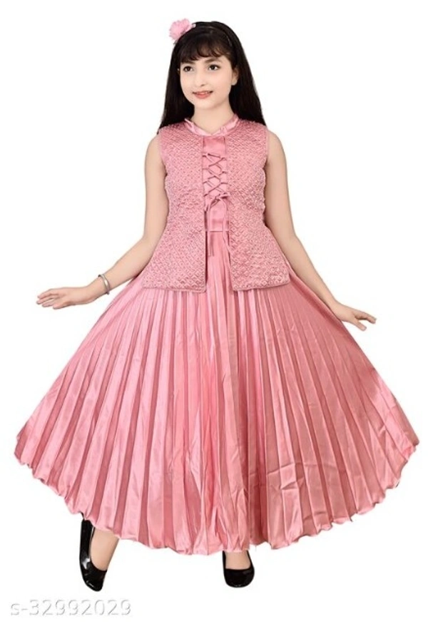 Pretty Girl Ethnic Gowns - orange, Free shipping , Free , pack of 1