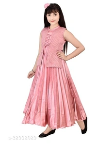 Pretty Girl Ethnic Gowns - orange, Free shipping , Free , pack of 1