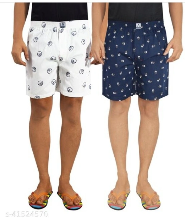 Casual Men Boxers - black&white, pack of 2, Free , show the description 