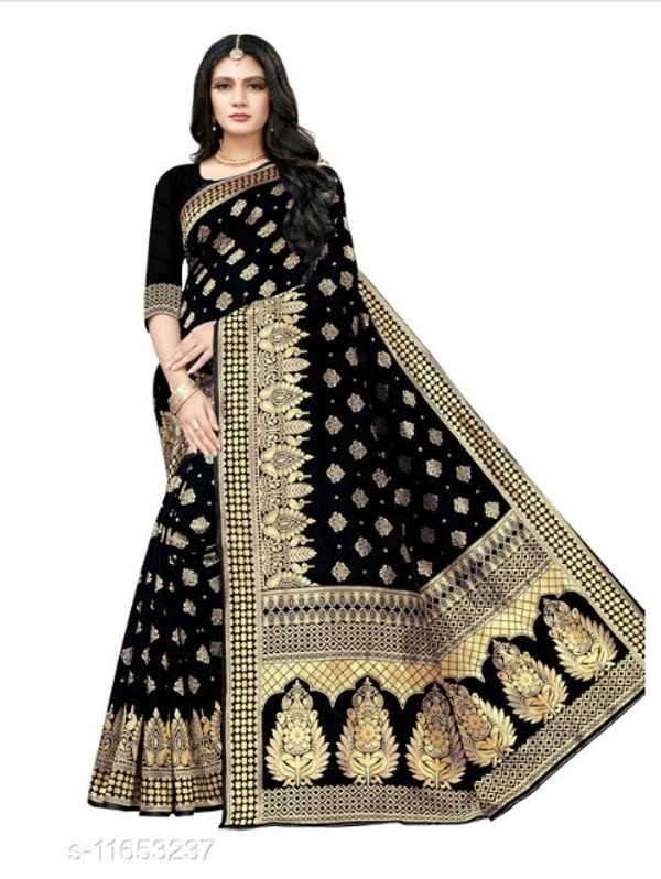 Konor's Exclusive Banarasi Golden Zari For Women - 6 color available , pack of 1, Free shipping , Free 
