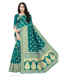 Konor's Exclusive Banarasi Golden Zari For Women - 6 color available , pack of 1, Free shipping , Free 