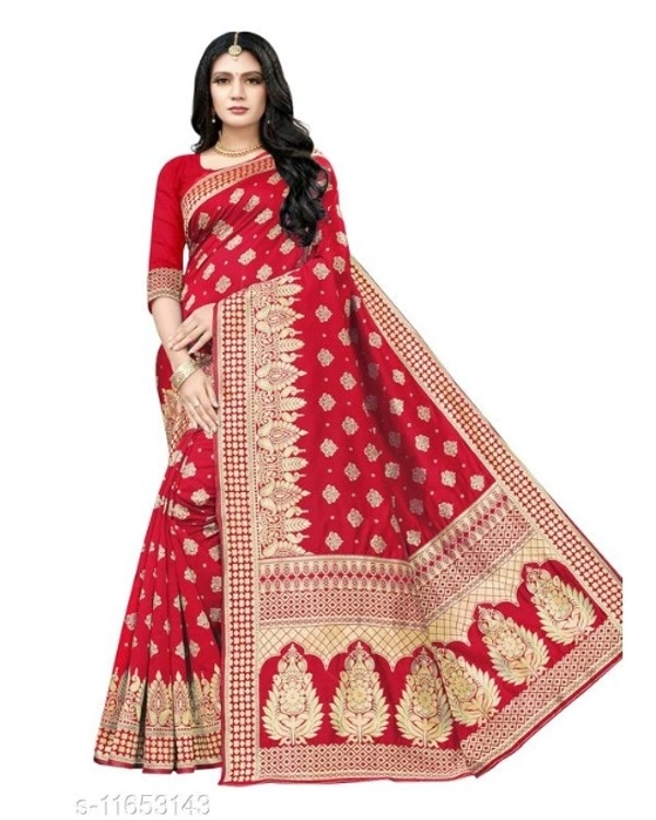 Konor's Exclusive Banarasi Golden Zari For Women - 6 color available , pack of 1, Free shipping , Free 