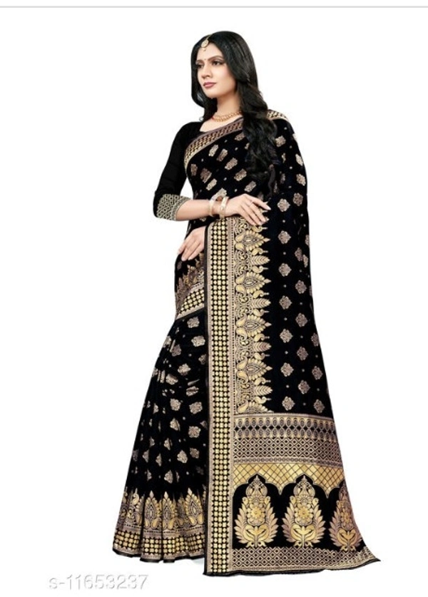 Konor's Exclusive Banarasi Golden Zari For Women - 6 color available , pack of 1, Free shipping , Free 