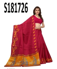 Elegant Printed Women's Saree - 7 color available , pack of 1, Free shipping , Free 