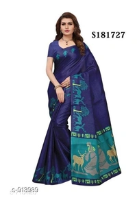 Elegant Printed Women's Saree - 7 color available , pack of 1, Free shipping , Free 