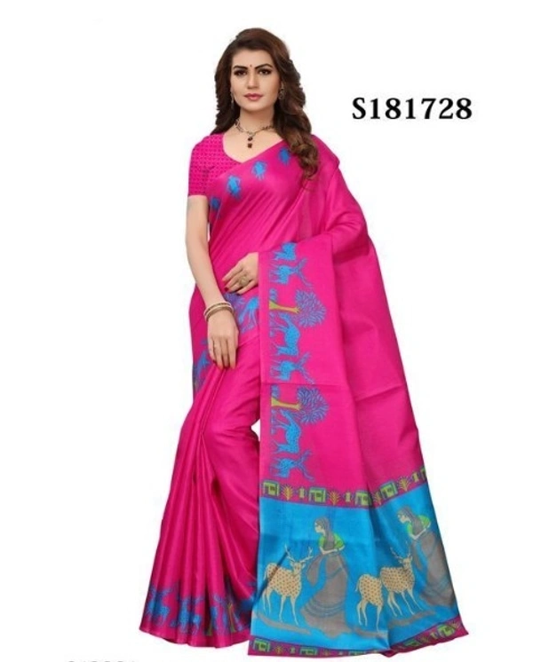 Elegant Printed Women's Saree - 7 color available , pack of 1, Free shipping , Free 
