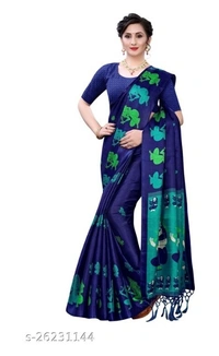 Aishani Petite Sarees - 8 color available , pack of 1, Free shipping , Free 