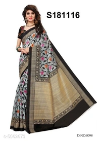 Stunning Bhagalpuri Art Silk Saree - 4 color available , pack of 1, Free shipping , Free 
