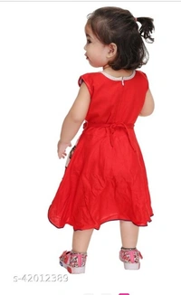 Modern Classy Girls Frocks & Dresses - Red&white, pack of 1, Free shipping , 1-2 Years 