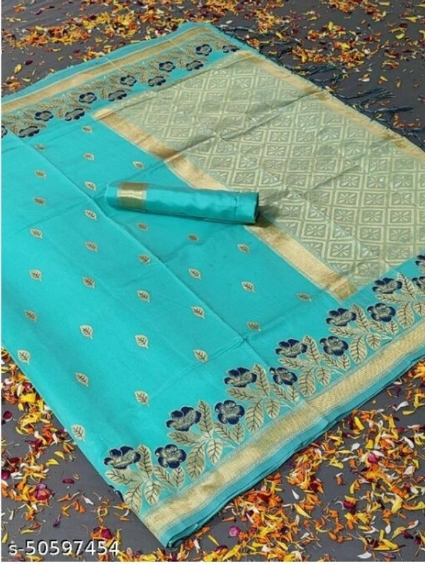 Aagam Fashionable Sarees - aasmani, pack of 1, Free , Free 