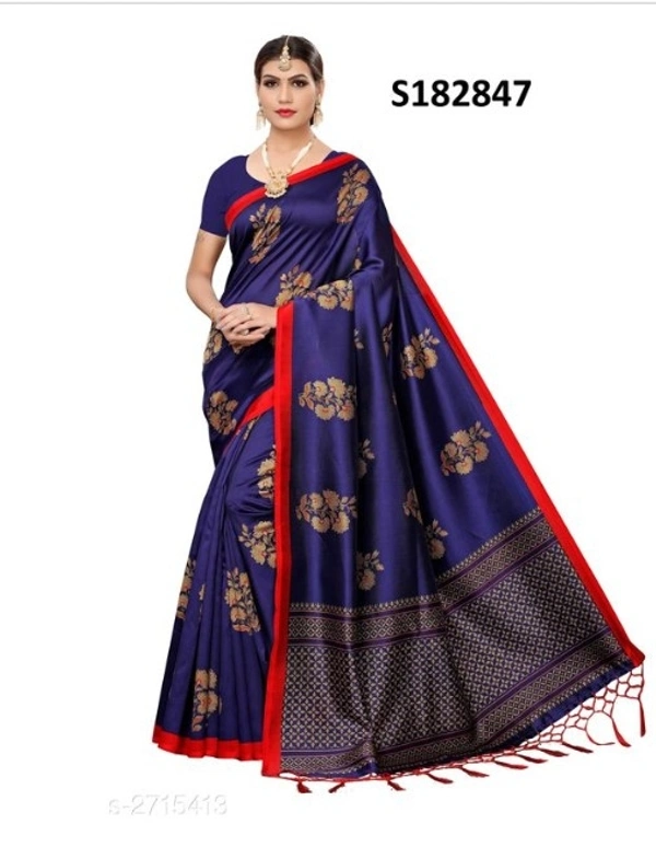Elegant Art Silk Printed Women's Saree - available of 2, pack of 1, Free , Free 