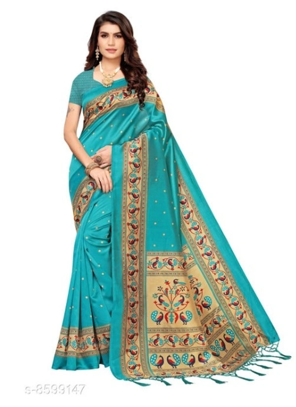 Pink Art Silk Printed Saree With Blouse Piece - available of 4, pack of 1, Free , Free 