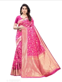 JACQUARD PRINTED SAREE - available of 4, pack of 1, Free , Free 