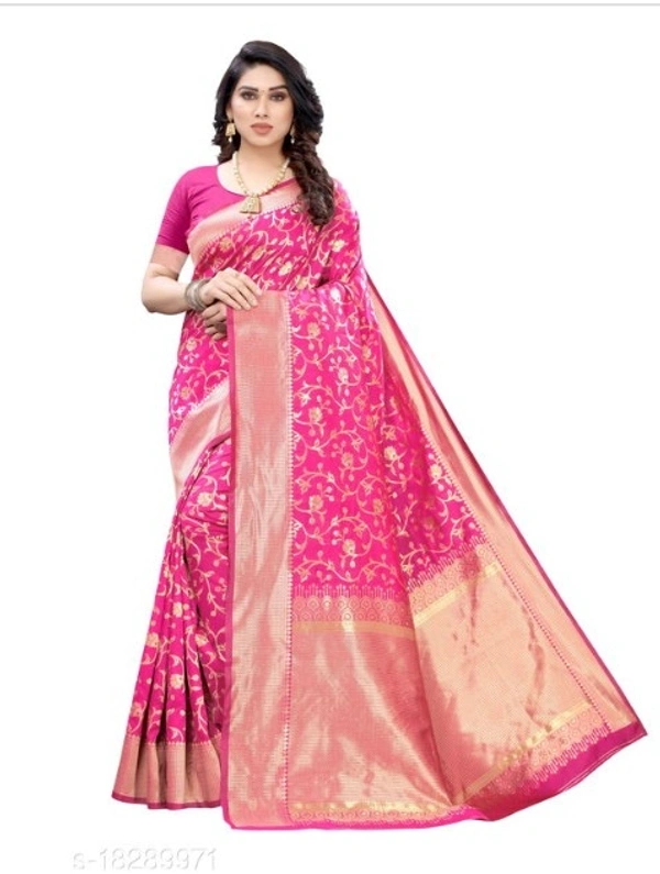 JACQUARD PRINTED SAREE - available of 4, pack of 1, Free , Free 