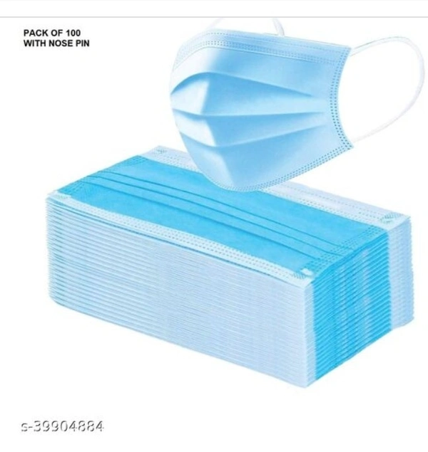 New Collections Of Ppe Masks - Blue, pack of 100, Free , M