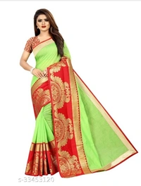 Black Color Chanderi Cotton Jacquard Lace Saree - available of 6, pack of 1, Free , Free 