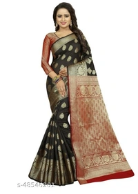 Banarasi Silk Saree - available of 6, pack of 1, Free , Free 
