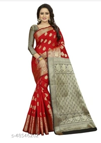 Banarasi Silk Saree - available of 6, pack of 1, Free , Free 