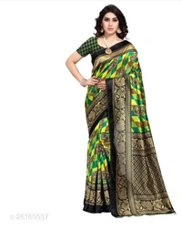 Silk Saree with blouse piece - available of 7, pack of 2, Free , Free 