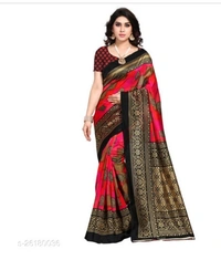 Silk Saree with blouse piece - available of 7, pack of 2, Free , Free 