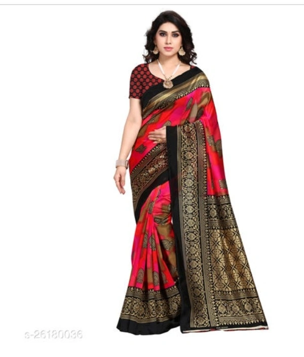 Silk Saree with blouse piece - available of 7, pack of 2, Free , Free 