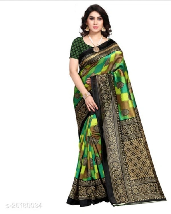 Silk Saree with blouse piece - available of 7, pack of 2, Free , Free 