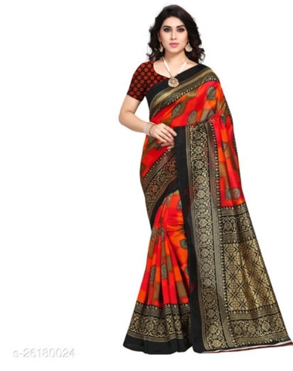 Silk Saree with blouse piece - available of 7, pack of 2, Free , Free 