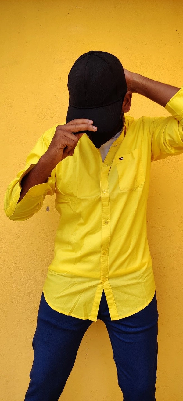 Plain Shirt - Yellow, M