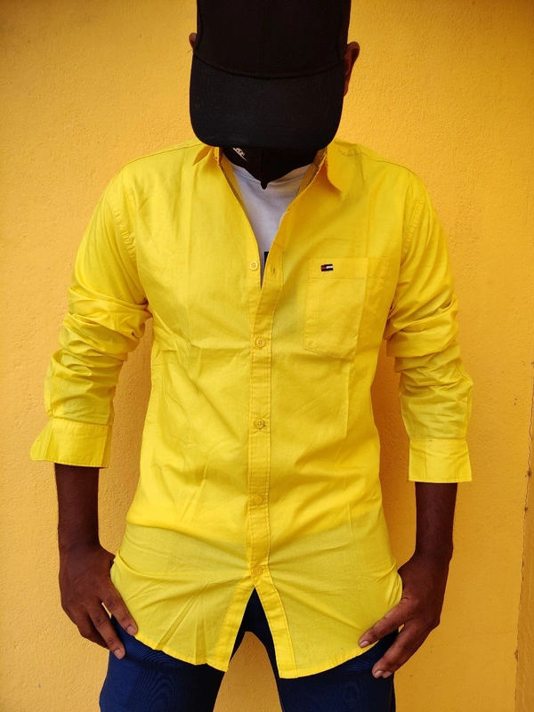 Plain Shirt - Yellow, M