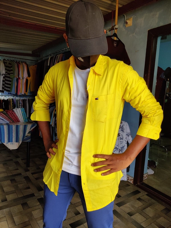 Plain Shirt - Yellow , L