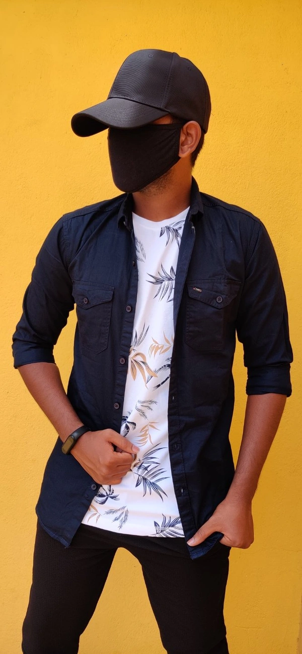 K-jhon Denim Shirt - Navy, M