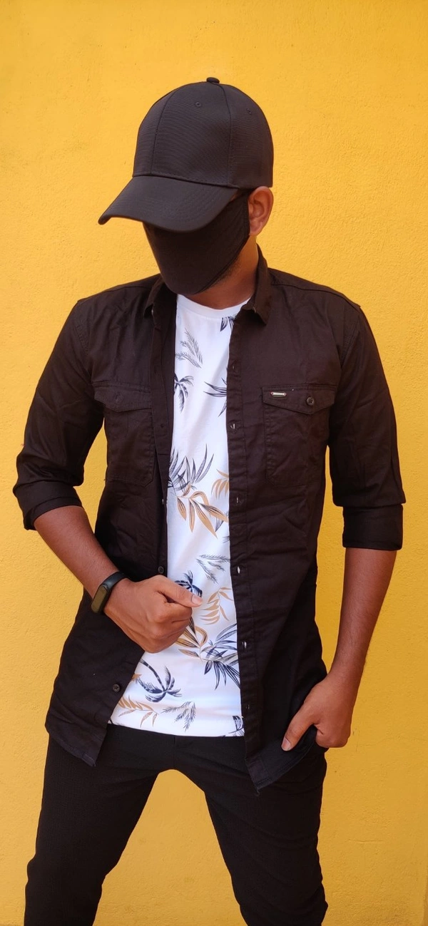 K-jhon Denim Shirt - Black, M