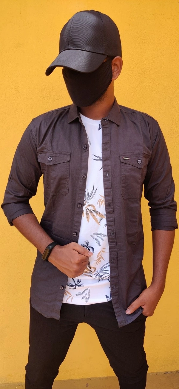 K-jhon Denim Shirt - Gray, M