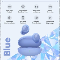realme Buds Q2 Neo (Blue) - Blue, 7 Days Replacement Policy, No questions asked.