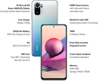 Mi  REDMI Note 10S (Deep Sea Blue, 128 GB) - Deep Sea Blue, 6/128, 7 Days Replacement Policy, No questions asked.