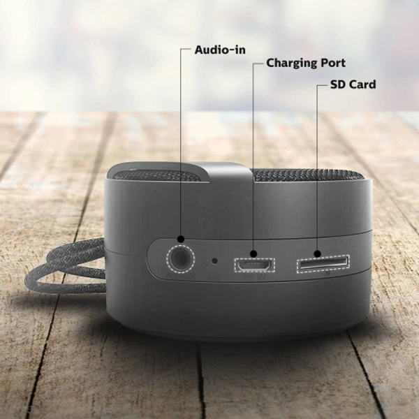 Philips BT40 Portable Bluetooth Speaker - Black, 7 Days Replacement Policy, No questions asked.