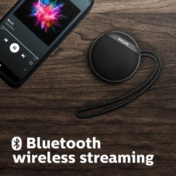 Philips BT40 Portable Bluetooth Speaker - Black, 7 Days Replacement Policy, No questions asked.