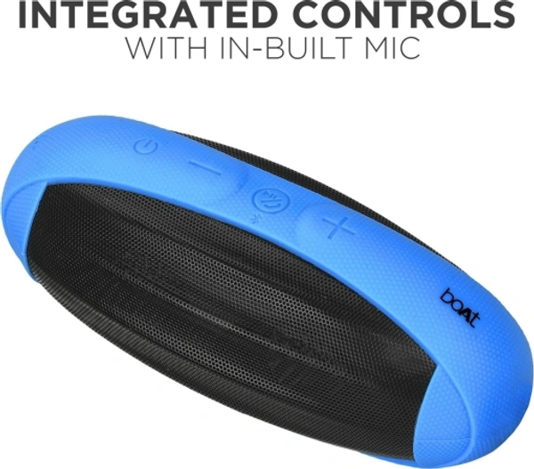 boAt Rugby 10 W Portable Bluetooth Speaker - Blue, 7 Days Replacement Policy, No questions asked.